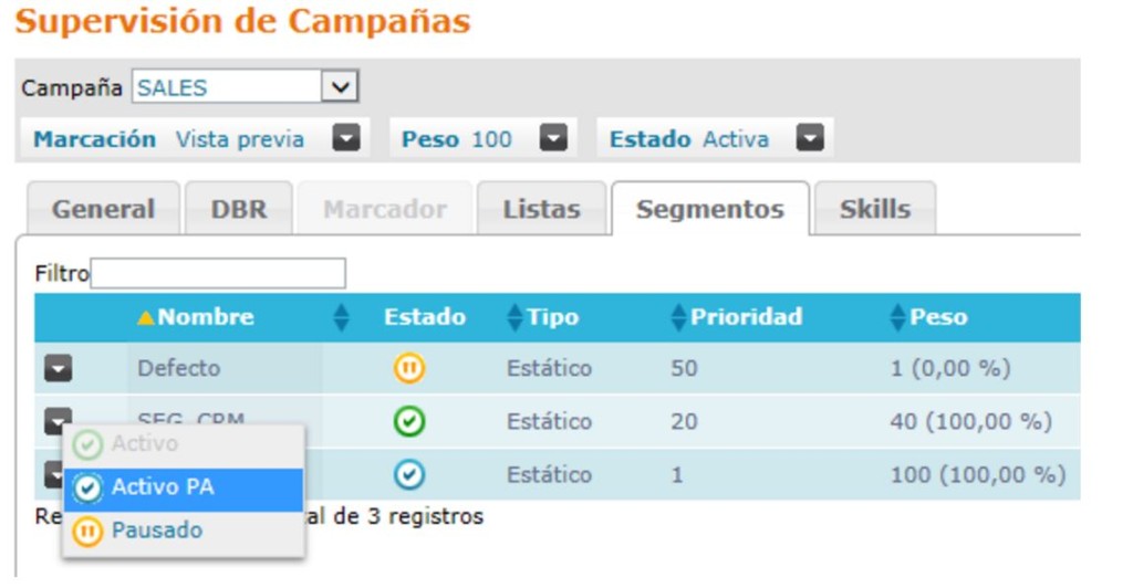 Supervision de campañas